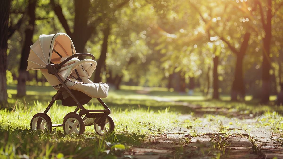 Poussette équipée d'une chancelière chaude pour promenade hivernale avec bébé