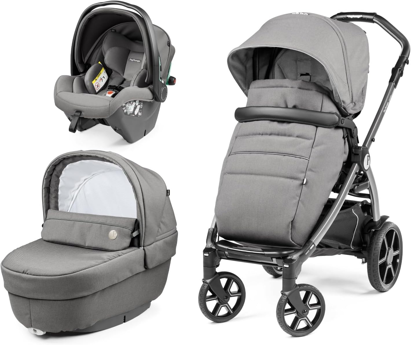 Peg Perego Book Modular 3-en-1 - Poussette combinée 0-4 ans